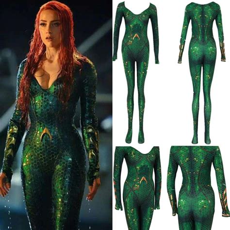 New Women Aquaman Mera Queen Cosplay Costume Price 5318 And Free