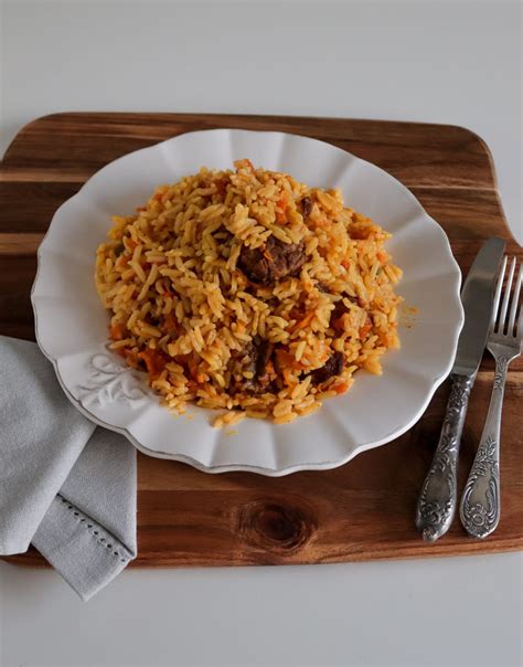 My Beef And Rice Pilaf Recipe Plov Maffies Recipes