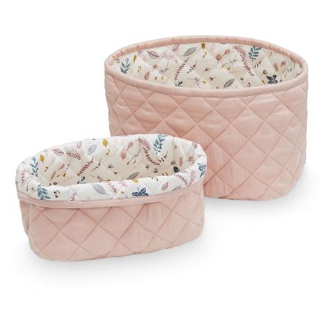 Quilted Storage Baskets For Nursery By Cam Cam Blossom Pink