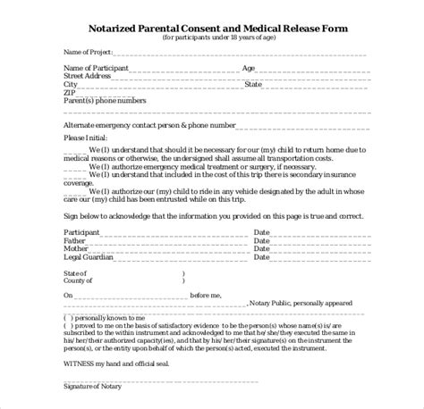 Free 10 Sample Child Medical Consent Forms In Pdf Excel Word