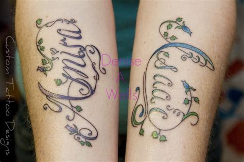 Fancy Script Lettering Tattoo Designs By Denise A Wells Flickr