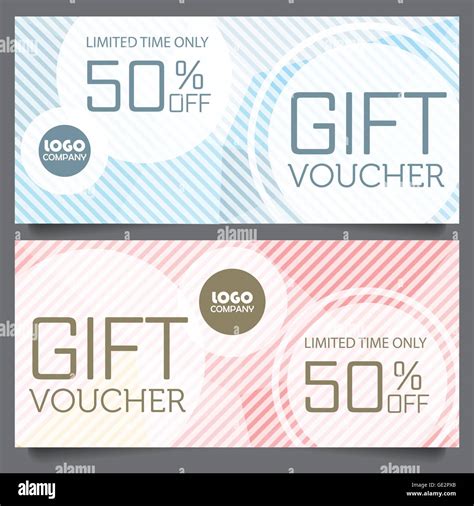 T Voucher Certificate Coupon Template Cute And Modern Style Design