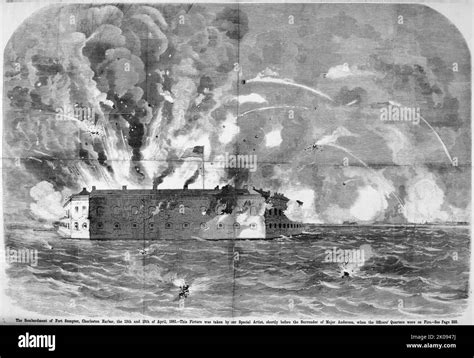 The Bombardment Of Fort Sumter Charleston Harbor South Carolina