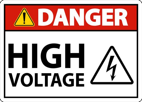Danger High Voltage Sign On White Background 5918828 Vector Art At Vecteezy