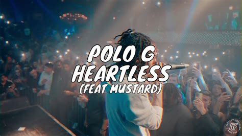 Polo G Heartless Feat Mustard Lyrics Youtube
