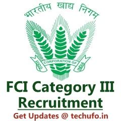 Fci Category Recruitment Ag Iii Je Steno Posts Apply Online