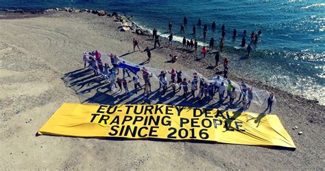 Lesvos Flash Mob By Refugees Caught In Net Of Eu Turkey Deal Amnesty