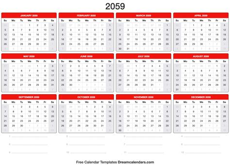 March 2059 Calendar Free Blank Printable Templates