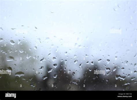 Rain Droplets On Window Stock Photo Alamy