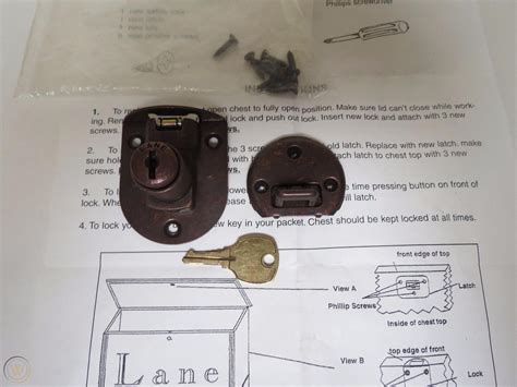 Lane Cedar Chest Lock Replacement With Instructions 1815586771