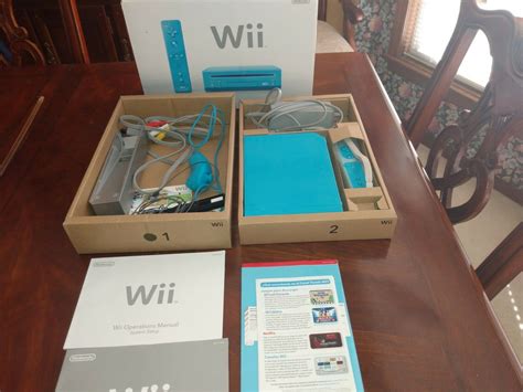 Nintendo Wii Blue Teal Game Console Total In Field Exiguous Version