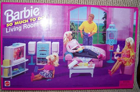 New 1995 Barbie So Much To Do Living Room Nrfb Playset Barbie