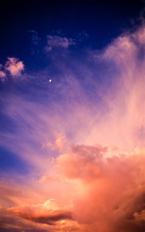 Wallpaper Twilight Atmosphere Moon Sky Clouds Twilight Sky Night Sky