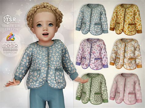 The Sims Resource Toddler Girl Coat 236