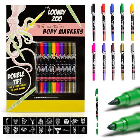 Buy Temporary Tattoo Markers For Skin 10 Body Markers 20 Large