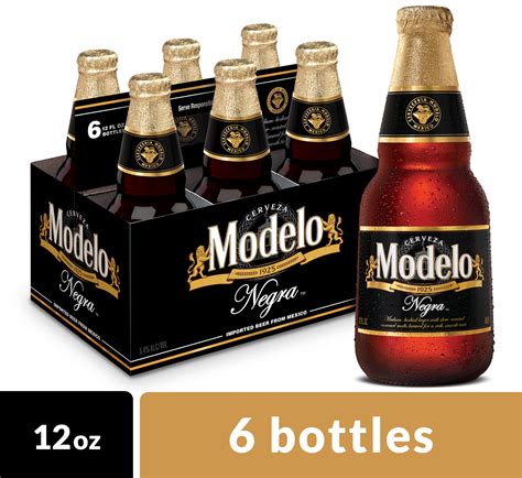 Modelo Negra Mexican Amber Lager Beer, 6 pk 12 fl oz Bottles, 5.4% ABV ...