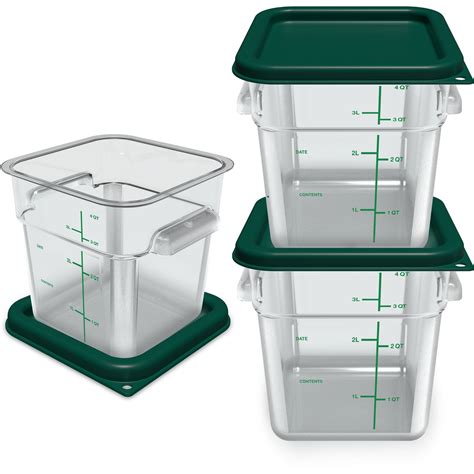 11951 307 Squares Polycarbonate Food Storage Containers And Lids 3