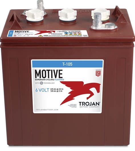 Trojan T105 6 Volt Deep Cycle Battery Carrus Parts For Your Carts