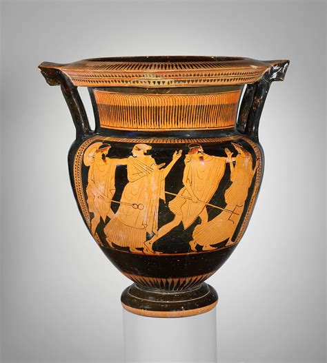 Attributed To The Orchard Painter Terracotta Column Krater Bowl For Mixing Wine And Water
