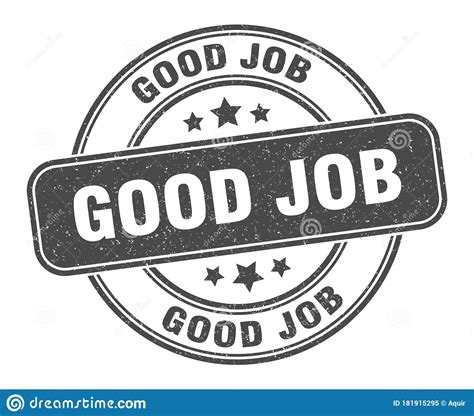 Good Job Stamp Good Job Round Grunge Sign Stock Vector Illustration
