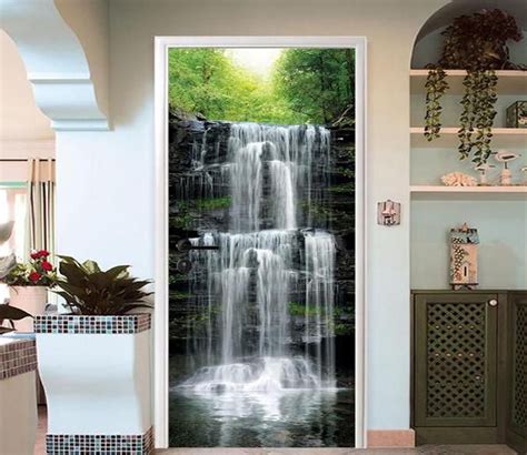 3d Flying Waterfall Door Mural Aj Wallpaper House Interior Decor