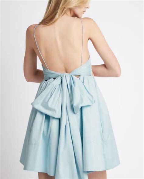 Aje Cantina Mini Bow Back Dress Ice Blue Eastend Wardrobe