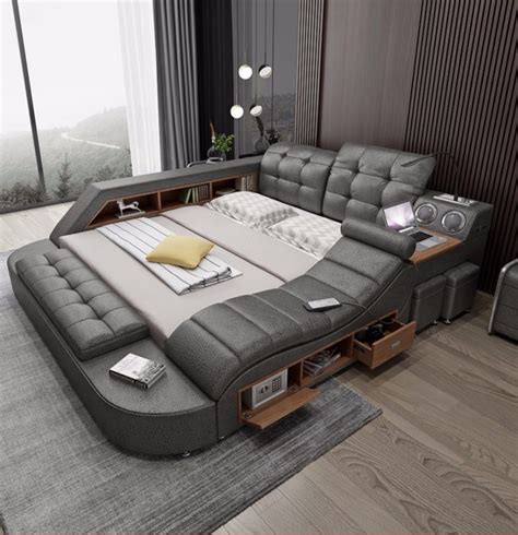 The Ultimate Bed With Integrated Massage Chair Speaker And Desk