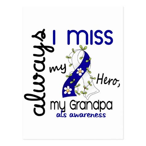 Als Always I Miss My Grandpa 3 Postcard Zazzle