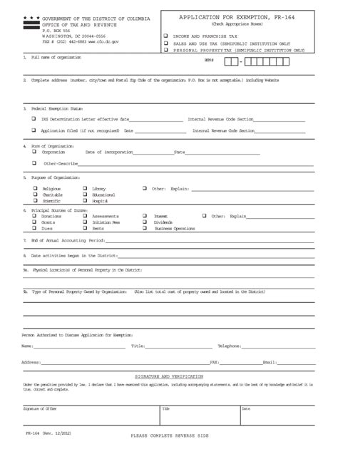 Dc Sales Tax Exemption Form Fill Out And Sign Online Dochub