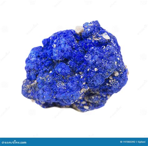 Dark Blue Azurite On A White Background Stock Photo Image Of Azure