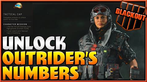 Outriderss The Numbers Outfit Unlocked Tactical Cap Character