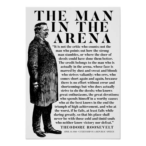 ** frames are not included Theodore Roosevelt 'Man In The Arena' Speech Poster ...