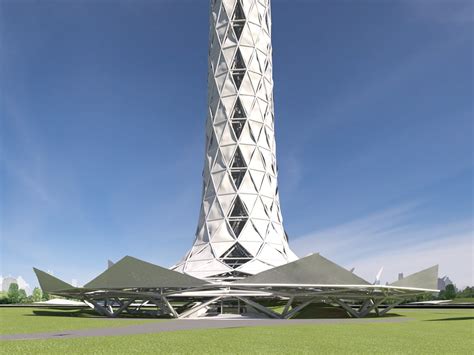 Tall Futuristic Tower 3d Max