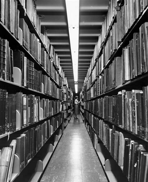 Main Library Stacks Book Shelves Housed In The Closed