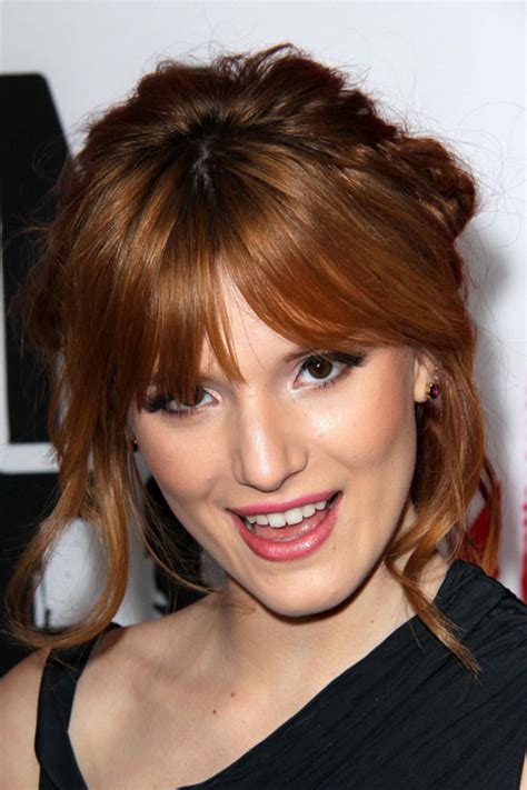 Bella Thorne Wavy Ginger Face Framing Pieces Updo Hairstyle Steal Her Style