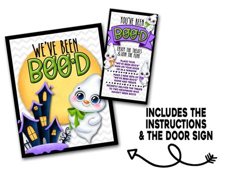 Youve Been Booed Sign Youve Been Bood Sign Etsy