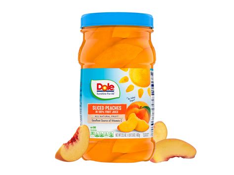 Dole® Jarred Sliced Yellow Cling Peaches 235 Oz Dole® Sunshine