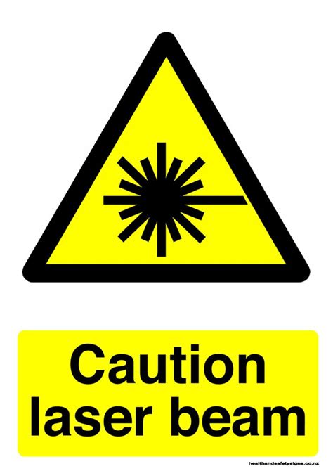 Caution Laser Beam Warning Sign Health And Safety Signs