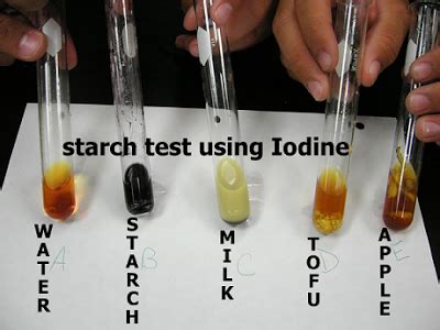 Iodine has a very low solubility in water. A Level Notes AQA: Biological Molecules: - Tests for Starch