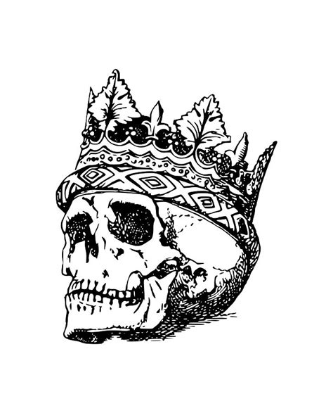 Drawings Of Crowns And Skulls