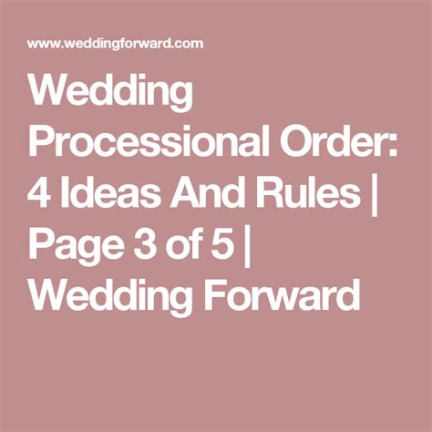 Wedding Processional Order Ideas And Rules Page Of Wedding