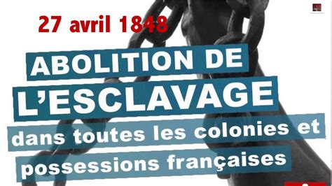 Avril Abolition De L Esclavage Dans Les Colonies Fran Aises