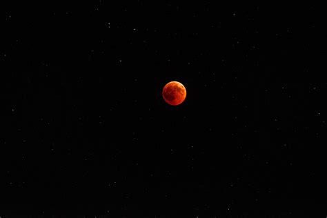 Wallpaper Moon Red Full Moon Sky Stars Night Hd Widescreen