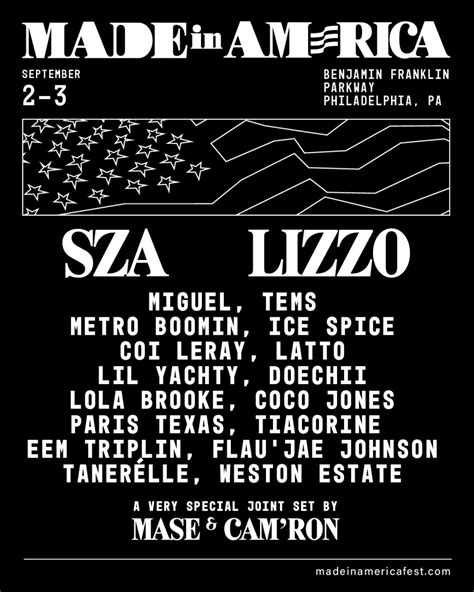 Made In America Lineup 2023 Sza Lizzo