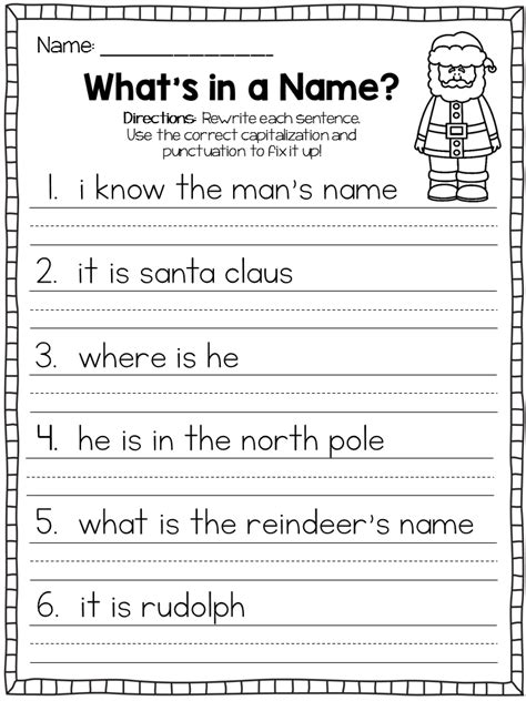 Practice Writing Sentences Worksheets For 1st Grade Thekidsworksheet