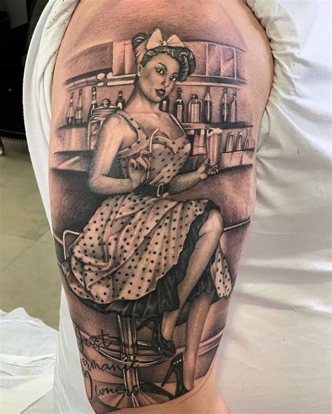 Pin Up Girl Half Sleeve Tattoos
