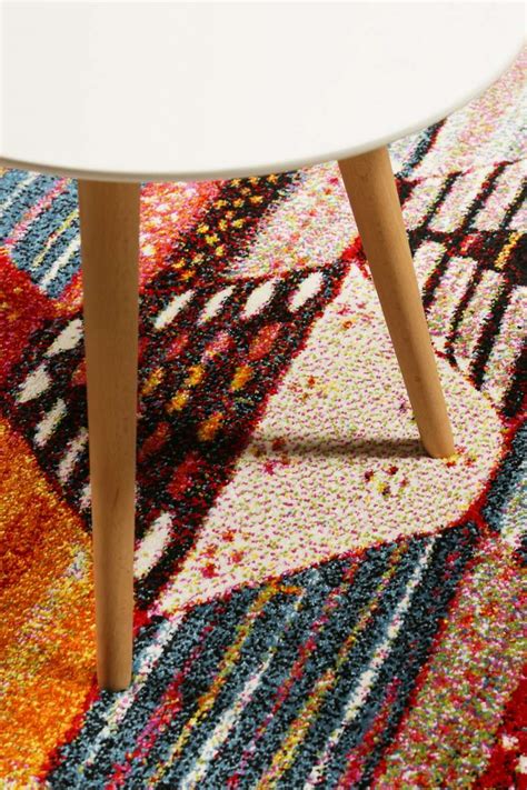 Hochwertige, einfarbige teppiche sind eine bereicherung für viele räume. Teppich Orange Rot Beige Kurzflor » Modern Berber « Wecon ...