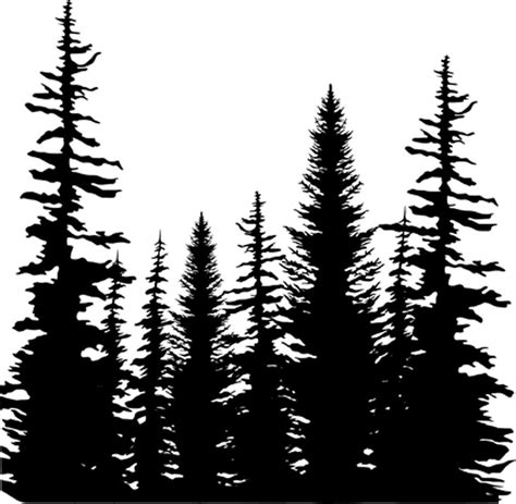 Simple Pine Tree Silhouette Pine Tree Painting Pine Tree Silhouette