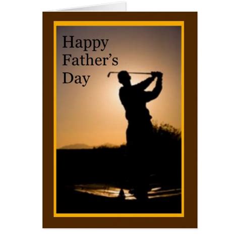 Happy Fathers Day Golf Card Zazzle