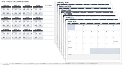Simple calendar and calendar with notes. Free Excel Calendar Templates